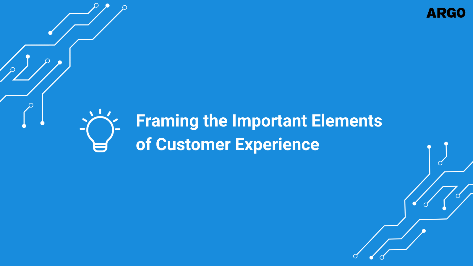 Framing the Important Elements of Customer Experience