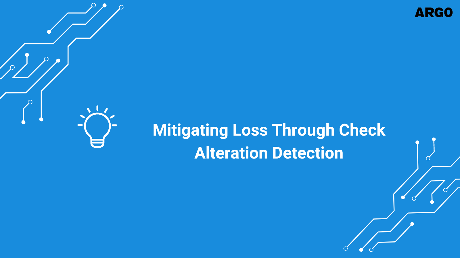 Mitigating Loss Throuch Check Alteration Detection