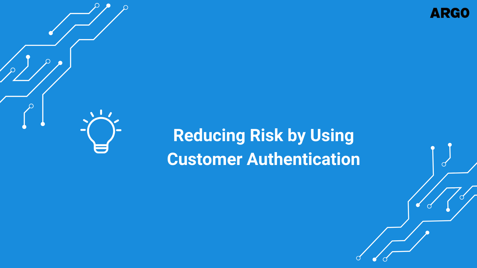 Reducing Risk by Using Customer Authentication